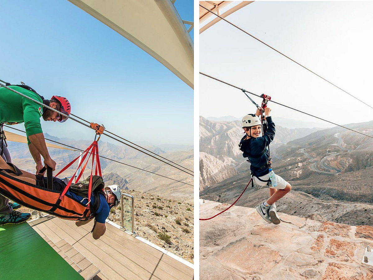 Zipline adventure over Egyptian landscape