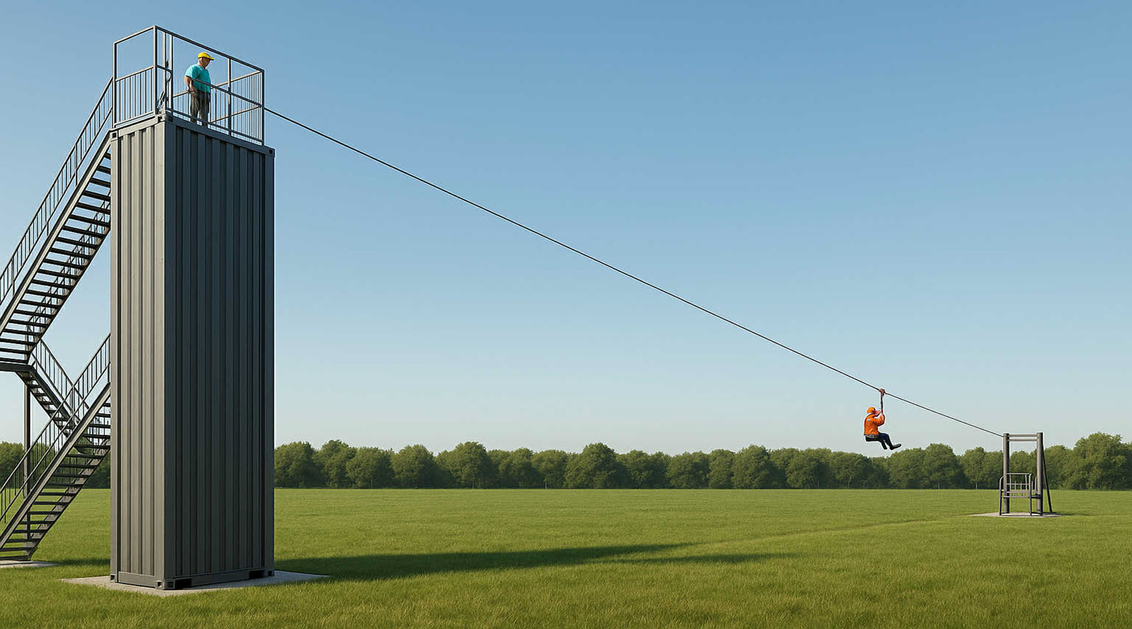 Zipline over Red Sea with mountains